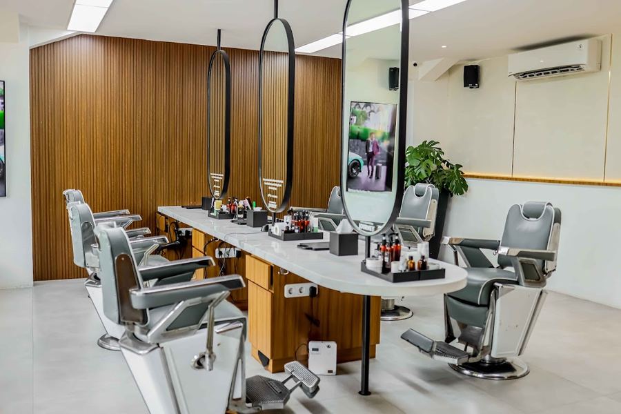 CHIEF Barbershop Como Park interior